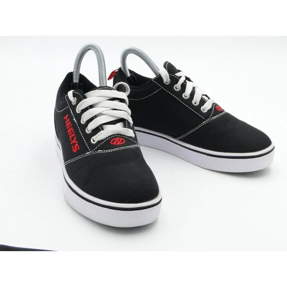 Heelys Pro‎ 20 Black Red Canvas Lace Up Skate Sneaker Shoes HE100757 Youth 5